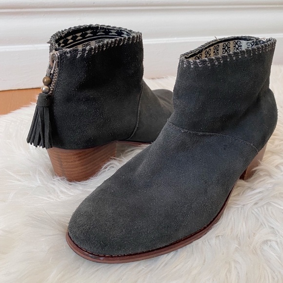 dark gray booties